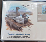 Canada 1985 (1st Issue) & 1986 Duck Stamp FDCs in Folders.