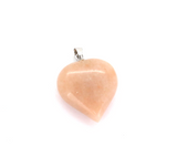 Cute Sterling Silver & Yellow Jade Gemstone Reversible Heart Pendant 3.3g