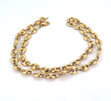 Stylish 18ct Yellow Gold Gucci Style Link Chain Length 49cm 27.6g