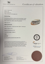 Antique Platinum 0.43ct G VS Single Cut Diamond Ring Size M 1/2 Val $4520