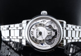 Montblanc Star Nicholas Rieussec Gmt Chronograph Steel 43mm Watch On Bracelet Ref 102336