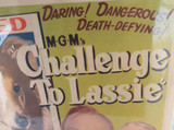 RARE 100% Genuine 1949 Cardboard Movie Poster “Challenge to Lassie"