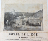 RARE 1898 Hotel de Liege, Durbuy, Belgium Tarif & Info Pamphlet.