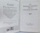 Brisbane Centenary 1823 - 1923 Large Commemorative Book.