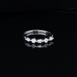 Vintage 0.28ct Diamond Set 14ct White Gold Ring size O1/2 Val $2605