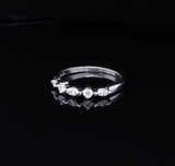 Vintage 0.28ct Diamond Set 14ct White Gold Ring size O1/2 Val $2605