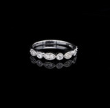 Vintage 0.27ct Diamond Set 9ct White Gold Ring size O Val $2120