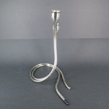 Pair of Towle, USA Sterling Silver Coiled Snake Style Candlesticks