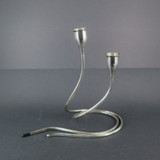 Pair of Towle, USA Sterling Silver Coiled Snake Style Candlesticks