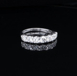 Vintage 0.87ct Diamond Set 18ct White Gold Eternity Ring size M Val $4210