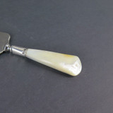 Vintage Mother Of Pearl Handled Cake Lifter With Sterling Silver Collar