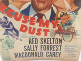 RARE 100% Genuine 1951 Cardboard Movie Poster “Excuse My Dust” Red Skelton