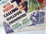 RARE 100% Genuine 1951 Cardboard Movie Poster “Calling Bulldog Drummond"