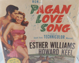 RARE 100% Genuine 1950 Cardboard Movie Poster “Pagan Love Song” Esther Williams