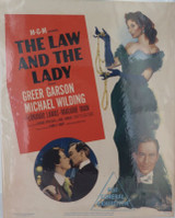 RARE 100% Genuine 1951 Cardboard Movie Poster “The Law and The Lady"