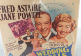 RARE 100% Genuine 1951 Cardboard Movie Poster “Wedding Bells” Fred Astaire.