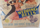 RARE 100% Genuine 1951 Cardboard Movie Poster “Wedding Bells” Fred Astaire.