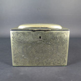 Antique Mid 1800s Elkington & Co Decorative Metal Tea Caddy