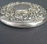 Vintage Ornate Sterling Silver Hand Held Dressing Table Mirror