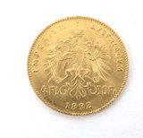 RARE UNC 1892 Austria 4 Florin 10 Francs Gold Coin Franz Joseph I .900 Purity