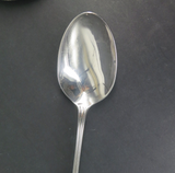 Large Vintage Silverplate Serving Spoon With Floral Handle Embellished Handle