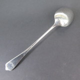 Large Vintage Silverplate Serving Spoon With Floral Handle Embellished Handle