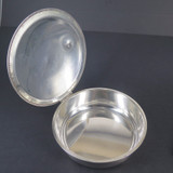 Antique Silverplate Crumb Sweeping Pan With Turned Wooden Handle