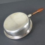 Antique Silverplate Crumb Sweeping Pan With Turned Wooden Handle