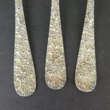 3x Stieff Sterling Silver Teaspoons in 'Stieff Rose' Pattern, 92 grams