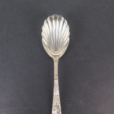 Vintage S. Kirk & Son Sterling Silver Scalloped Spoon With Floral Handle, 35 g