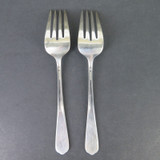 Two Antique Floral Handled Sterling Silver Forks, 61 grams