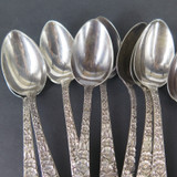 Set of 12 Vintage S. Kirk & Son Sterling Silver 'Repousse' Teaspoons, 360 grams