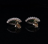 Vintage 14k Yellow Gold Jadeite & Pearl Stud Earrings Val $2910