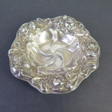 Antique Sterling Silver 5" Repousse Swirl Bon Bon Dish, 13cm diameter
