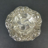 Antique Sterling Silver 5" Repousse Swirl Bon Bon Dish, 13cm diameter