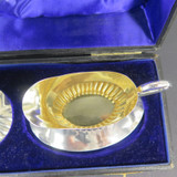 Pair of Boxed 1904 G H Hulley Sterling Silver Sauce Boats