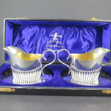 Pair of Boxed 1904 G H Hulley Sterling Silver Sauce Boats