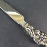 Vintage Cheese Knife with Grape and Vine Designed Handle