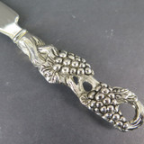 Vintage Cheese Knife with Grape and Vine Designed Handle