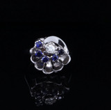 Vintage Blue Australian Sapphire & Diamond 14ct White Gold Ring O 1/2 Val $3980
