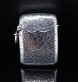 Antique English Sterling Silver Vesta Case Birmingham 1897