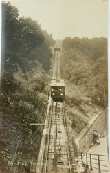 RARE c1910 - 1920 / Hong Kong, Peak Tramway / Unused RPPC Real Photo Postcard.