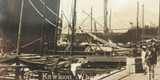 RARE c1910 - 1920 / Hong Kong, Kowloon Wharf / Unused RPPC Real Photo Postcard.