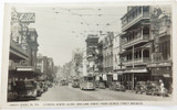 Vintage Sidues Series RPPC No 764 Adelaide St, Brisbane from George St.