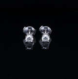 Auth. Tiffany & Co 0.80cttw VS XXX Diamond Set Platinum Stud Earrings Val $7300