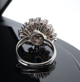 2.63ct Australian Sapphire 2.34ct Diamond 14k Gold Cluster Ring sz Q Val $13695