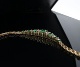 Vintage 18k Yellow Gold Emerald & 0.60ct G Vs Diamond 45cm Necklace Val $9975