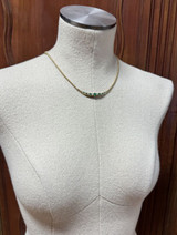 Vintage 18k Yellow Gold Emerald & 0.60ct G Vs Diamond 45cm Necklace Val $9975