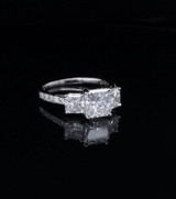 Vintage 2.62cttw Colour E Diamond Set Platinum Ring Size K1/2 Val $25010 AGSL