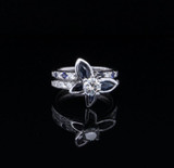 Vintage Australian Sapphire & Diamond 18K White Gold Butterfly Ring Val $8210
